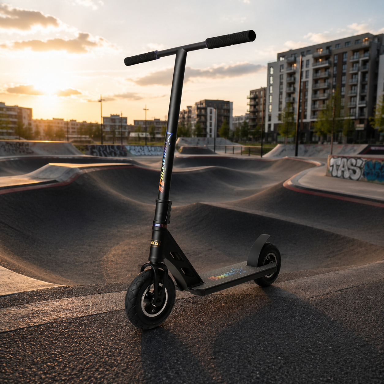 Koloběžka NKD Bullit Dirt Scooter, Černá lifestyle 1